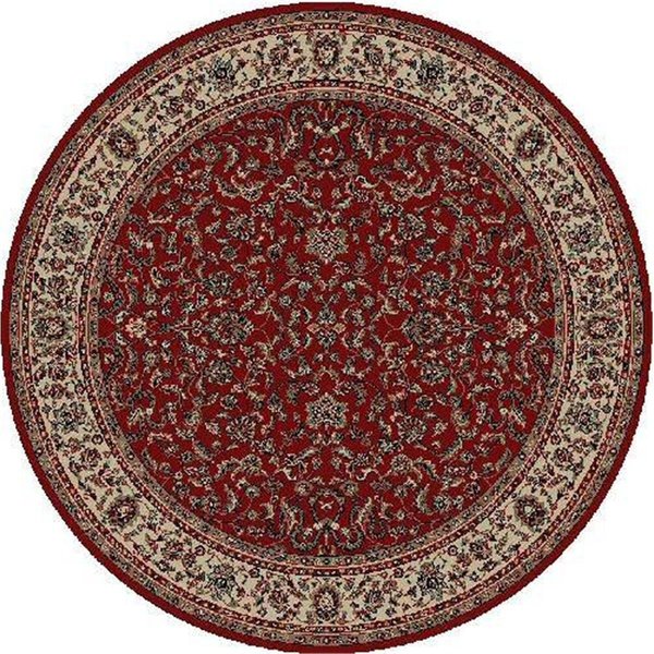 Concord Global 7 ft. 10 in. Persian Classics Kashan - Round, Red 20209